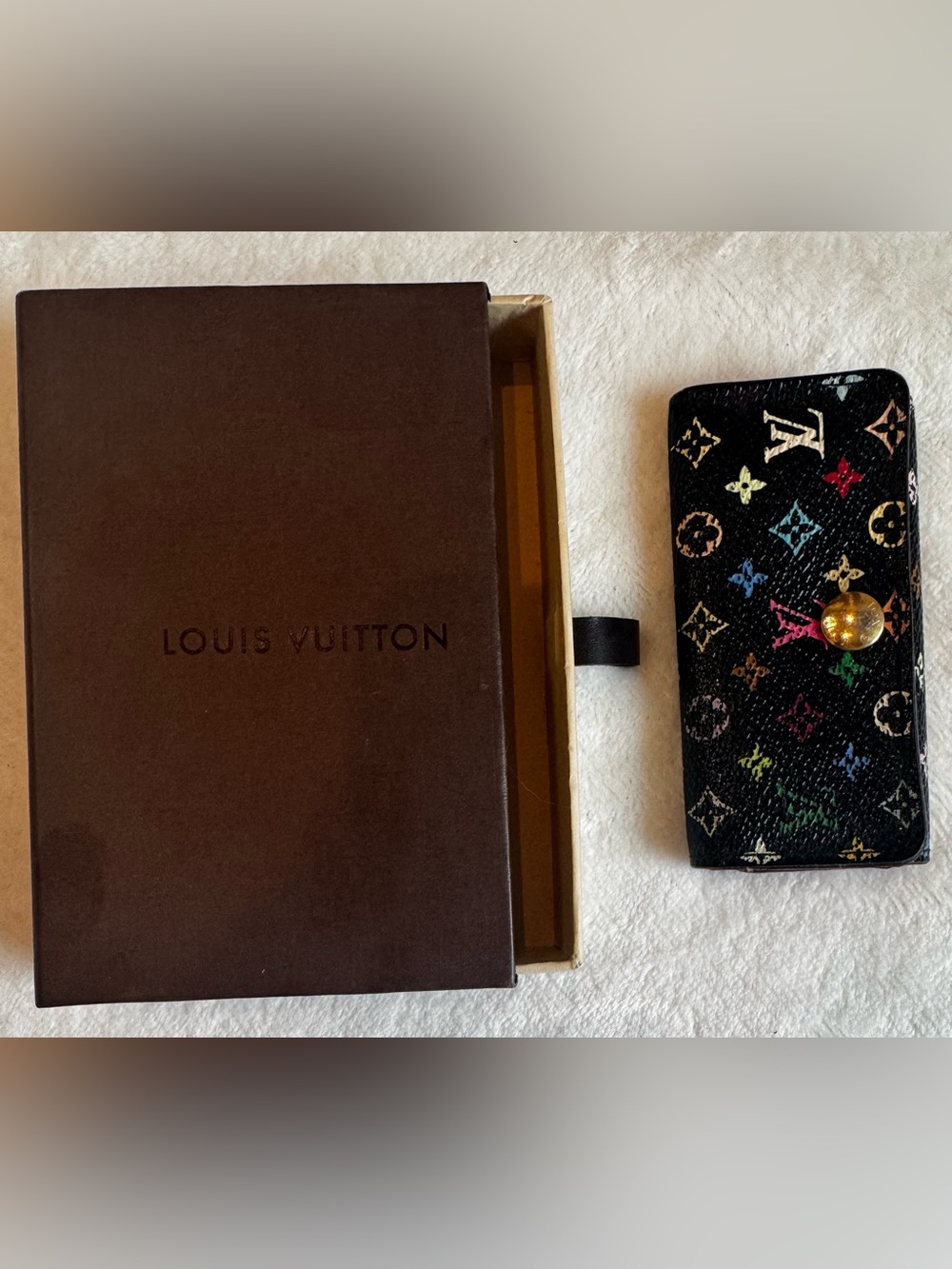 Louis Vuitton Multicolor 4 Key Holder Black Murakami